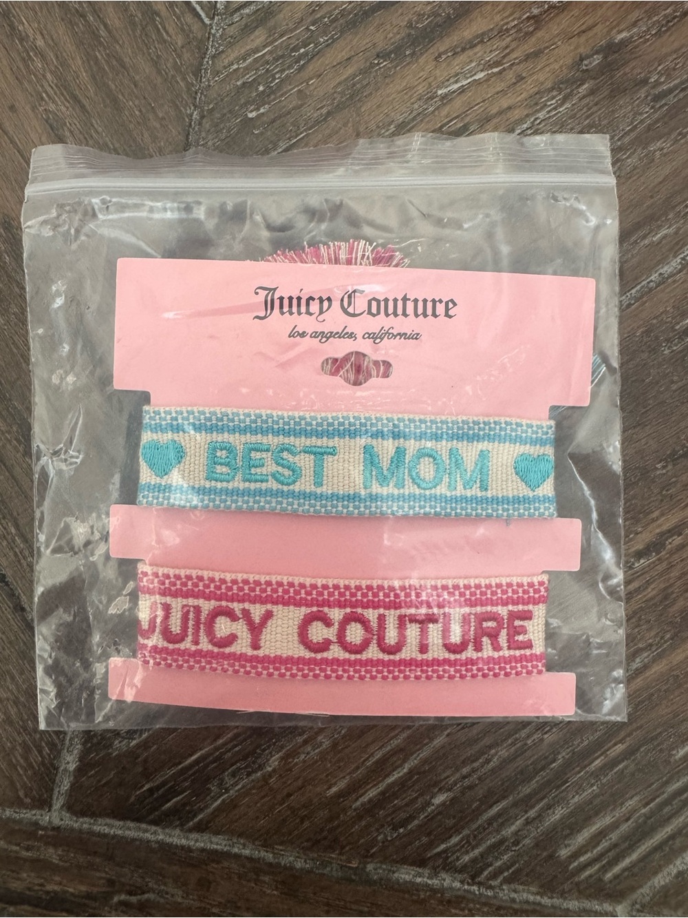 Juicy Couture Pink Woven Tote Bag With Bracelets - Picture 6 of 8